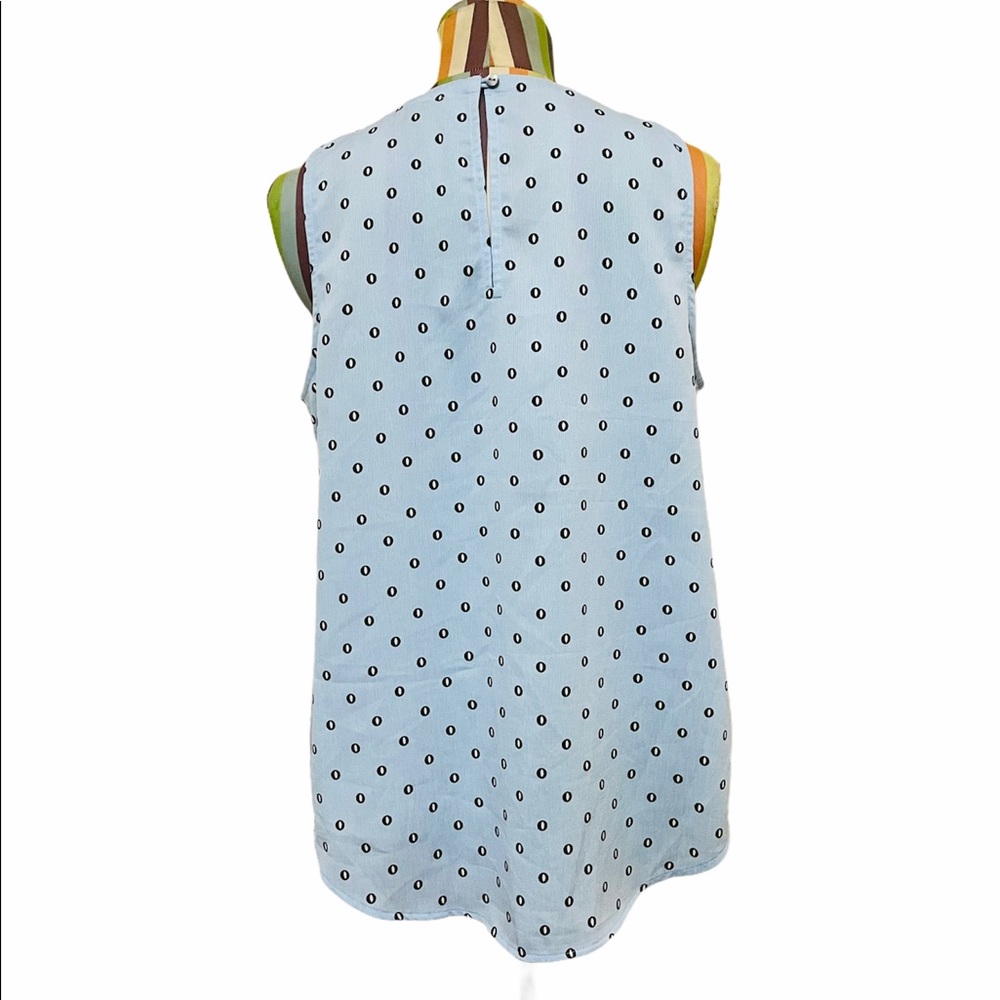 Ann Taylor Factory Light Blue Sleeveless Blouse - Picture 4 of 6
